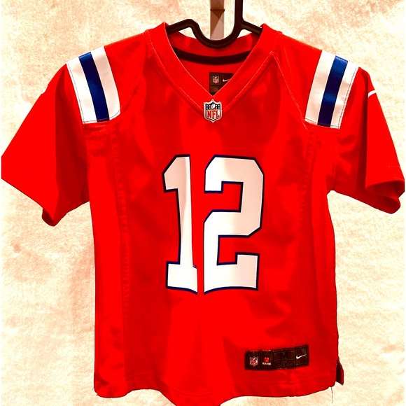 Nike Tom Brady New England Patriot Kids T -Shirt/ Medium - Picture 1 of 4